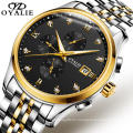 Top Luxury Brand OYALIE Men Business WristWatch Water Resistant Feature Stainless Steel Mechanical Watch Fashion Diamond Clock